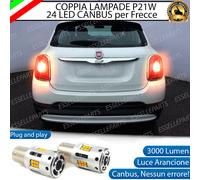 COPPIA LAMPADE P21W LED FIAT 500X fari alogeni CANBUS 24 FRECCE POSTERIORI LED