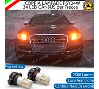 COPPIA LAMPADE PSY24W LED CANBUS 3.0 34 LED AUDI Q5 8R FRECCE ANTERIORI