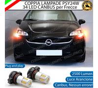 COPPIA LAMPADE PSY24W LED CANBUS 3.0 34 LED OPEL CORSA F FRECCE ANTERIORI