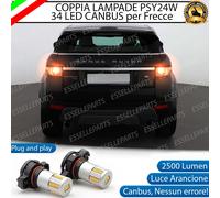 COPPIA LAMPADE PSY24W LED CANBUS 3.0 34 LED RANGE ROVER EVOQUE FRECCE POSTERIORI