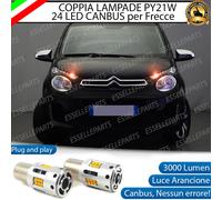 COPPIA LAMPADE PY21W BAU15S CANBUS 24 LED CITROEN C1 MK2 FRECCE ANTERIORI