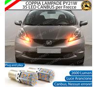 COPPIA LAMPADE PY21W BAU15S CANBUS 3.0 35 LED HONDA JAZZ MK2 FRECCE ANTERIORI