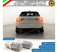 COPPIA LAMPADE PY21W BAU15S CANBUS 35 LED AUDI A1 GB MY2019 FRECCE POSTERIORI