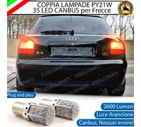 COPPIA LAMPADE PY21W BAU15S CANBUS 35 LED AUDI A3 8L FRECCE POSTERIORI NO ERROR