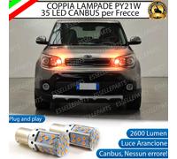 COPPIA LAMPADE PY21W BAU15S CANBUS 35 LED KIA SOUL 2 FRECCE ANTERIORI NO AVARIA