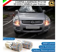 COPPIA LAMPADE PY21W BAU15S CANBUS 35 LED KIA SPORTAGE JE FRECCE ANTERIORI