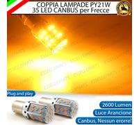 COPPIA LAMPADE PY21W BAU15S CANBUS 35 LED RENAULT KANGOO FRECCE POSTERIORI