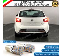 COPPIA LAMPADE PY21W BAU15S CANBUS 35 LED SEAT IBIZA V 5 FRECCE POSTERIORI