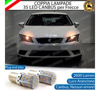COPPIA LAMPADE PY21W BAU15S CANBUS 35 LED SEAT LEON 5F1 FRECCE ANTERIORI