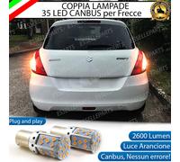 COPPIA LAMPADE PY21W BAU15S CANBUS 35 LED SUZUKI SWIFT 3 III FRECCE POSTERIORI