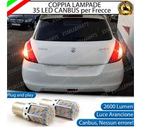 COPPIA LAMPADE PY21W BAU15S CANBUS 35 LED SUZUKI SWIFT 4 IV FRECCE POSTERIORI