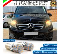 COPPIA LAMPADE PY21W CANBUS 3.0 35 LED MERCEDES CLASSE V W447 FRECCE ANTERIORI