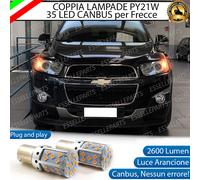 COPPIA LAMPADE PY21W CANBUS 35 LED CHEVROLET CAPTIVA RESTYLING FRECCE ANTERIORI