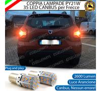 COPPIA LAMPADE PY21W CANBUS 35 LED DACIA DUSTER 2 RESTYLING FRECCE POSTERIORI