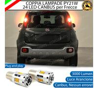 COPPIA LAMPADE PY21W CANBUS 35 LED FIAT PANDA PANDINA FRECCE POSTERIORI NO ERROR