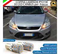 COPPIA LAMPADE PY21W CANBUS 35 LED FORD FOCUS MK3 FRECCE ANTERIORI NO ERROR