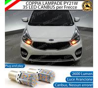 COPPIA LAMPADE PY21W CANBUS 35 LED KIA CARENS IV FRECCE ANTERIORI NO ERROR