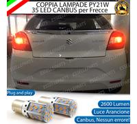 COPPIA LAMPADE PY21W CANBUS 35 LED SUZUKI BALENO FRECCE POSTERIORI NO ERROR