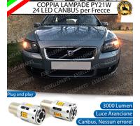 COPPIA LAMPADE PY21W LED VOLVO V50 CANBUS 3.0 24 LED FRECCE ANTERIORI