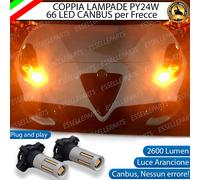 COPPIA LAMPADE PY24W LED CANBUS 3.0 66 LED ALFA ROMEO GIULIETTA FRECCE ANTERIORI