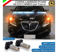 COPPIA LAMPADE PY24W LED CANBUS 3.0 66 LED LANCIA DELTA MK3 FRECCE ANTERIORI