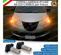 COPPIA LAMPADE PY24W LED CANBUS 3.0 66 LED LANCIA YPSILON Y 312 FRECCE ANTERIORI