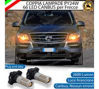COPPIA LAMPADE PY24W LED CANBUS 3.0 66 LED MERCEDES ML W166 FRECCE ANTERIORI