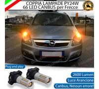 COPPIA LAMPADE PY24W LED CANBUS 3.0 66 LED OPEL ZAFIRA B FRECCE ANTERIORI