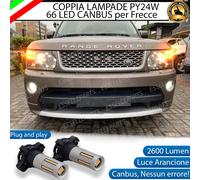 COPPIA LAMPADE PY24W LED CANBUS LED RANGE ROVER SPORT dal 2010 FRECCE ANTERIORI