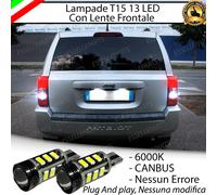 COPPIA LAMPADE RETROMARCIA 13 LED T15 W16W CANBUS JEEP PATRIOT NO AVARIA