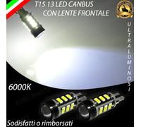 COPPIA LAMPADE RETROMARCIA 13 LED W16W T15 CANBUS 6000K UTRALUMINOSI NO ERROR