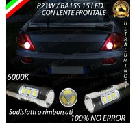 COPPIA LAMPADE RETROMARCIA 15 LED P21W CANBUS HYUNDAI COUPE II NO ERROR