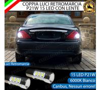 COPPIA LAMPADE RETROMARCIA 15 LED P21W CANBUS JAGUAR X-TYPE NO ERROR
