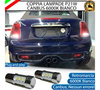 COPPIA LAMPADE RETROMARCIA 15 LED P21W CANBUS MINI F56 COOPER ONE 6000K NO ERROR