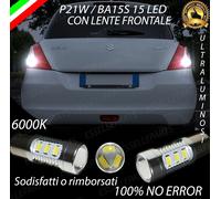 COPPIA LAMPADE RETROMARCIA 15 LED P21W CANBUS SUZUKI SWIFT MK4 6000K NO AVARIA