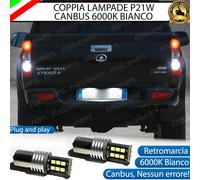 COPPIA LAMPADE RETROMARCIA GREAT WALL STEED 5 P21W 15 LED CANBUS 6000K BIANCO