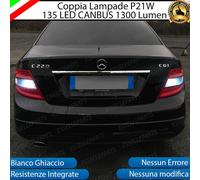 COPPIA LAMPADE RETROMARCIA P21W LED CANBUS MERCEDES CLASSE C W204 6000K NO ERROR