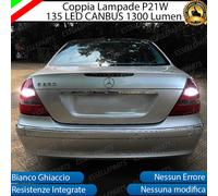 COPPIA LAMPADE RETROMARCIA P21W LED CANBUS MERCEDES CLASSE E W211 NO ERRORE