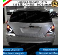 COPPIA LAMPADE RETROMARCIA P21W LED CANBUS MERCEDES CLASSE R W251 NO ERRORE