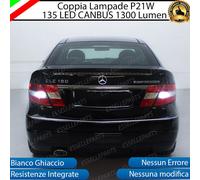 COPPIA LAMPADE RETROMARCIA P21W LED CANBUS MERCEDES CLC 6000K NO ERRORE