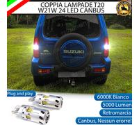 COPPIA LAMPADE RETROMARCIA T20 W21W SUZUKI JIMNY MK1 5000 LUMEN CANBUS 6000K