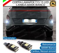 COPPIA LAMPADE T15 W16W 15 LED CANBUS PER HYUNDAI KONA MK2 6000K RETROMARCIA