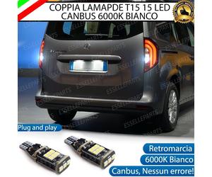 COPPIA LAMPADE T15 W16W 15 LED CANBUS PER MERCEDES CLASSE T 6000K RETROMARCIA