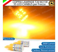 COPPIA LAMPADE T20 W21W CANBUS 3.0 35 LED ARANCIONI ARANCIONE PER FRECCE
