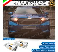 COPPIA LAMPADE T20 WY21W CANBUS 24 LED SKODA ENYAQ iV FRECCE ANTERIORI
