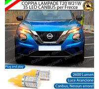 COPPIA LAMPADE T20 WY21W CANBUS 35 LED FRECCE ANTERIORI PER NISSAN JUKE MK2