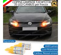 COPPIA LAMPADE T20 WY21W CANBUS 35 LED FRECCE ANTERIORI VW GOLF 7.5 FARI ALOGENI