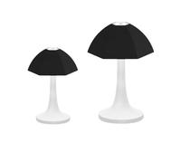 Coppia Lampade Tavolo LED Ricaricabili Fredda Calda Naturale Set 2 Nere Fungo