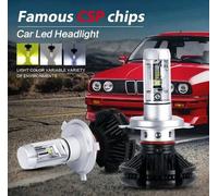 COPPIA LAMPADE X3 LED HEADLIGHT H4 LED CREE 6500K 6000 LUMEN 12V XENON FARI AUTO