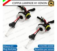 COPPIA LAMPADE XENO XENON AC DC H1 6000k 35W 12V RICAMBIO KIT XENON